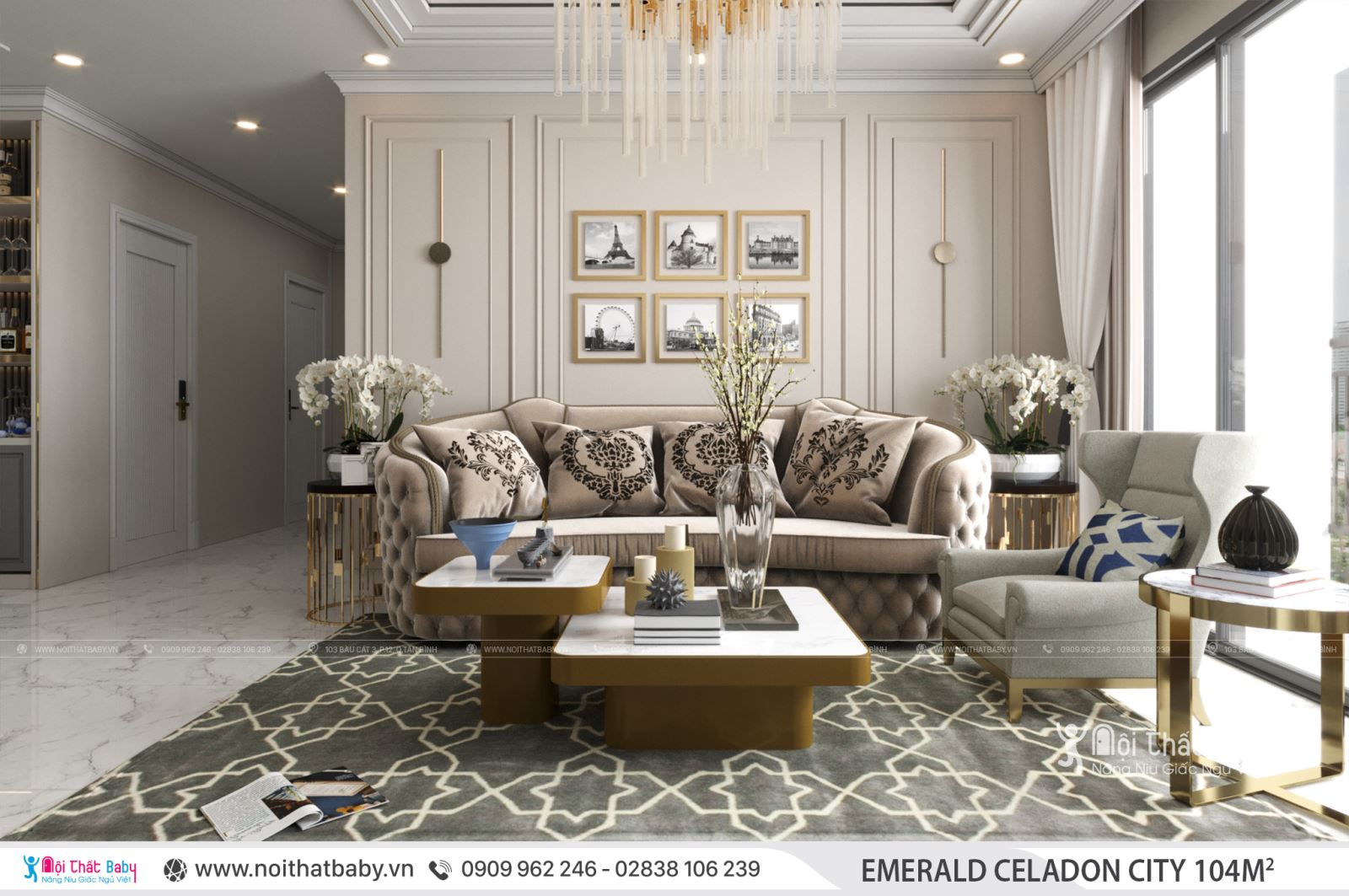 Tổng hợp các mẫu thiết kế nội thất Chung cư Emerald Celadon City